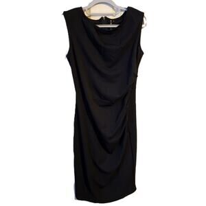 NWT Miusol Black Sleeveless Sheath Dress Back Zipper Sz L (10-12)